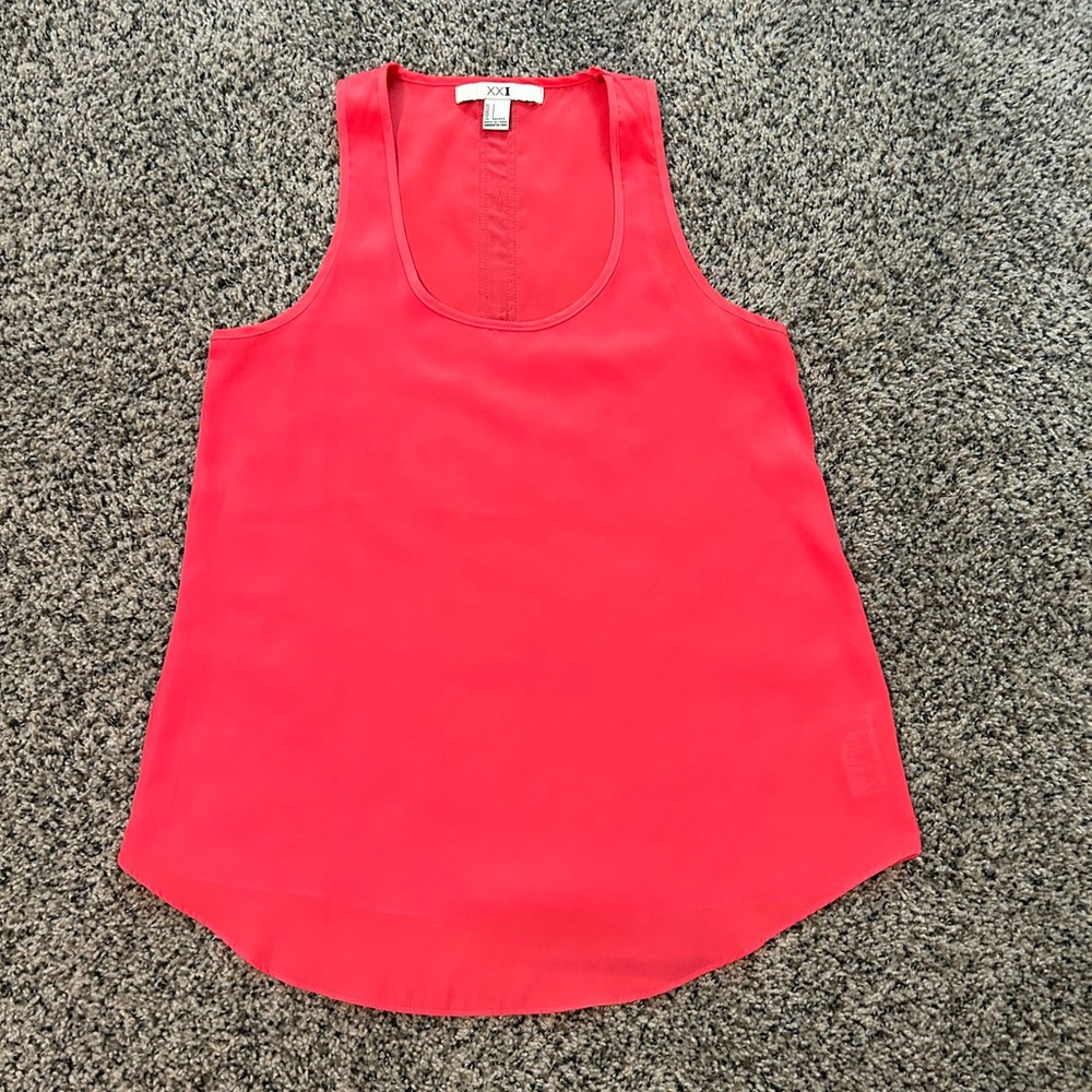 Forever Twenty One XXI hot pink Sleeveless Blouse- size small!